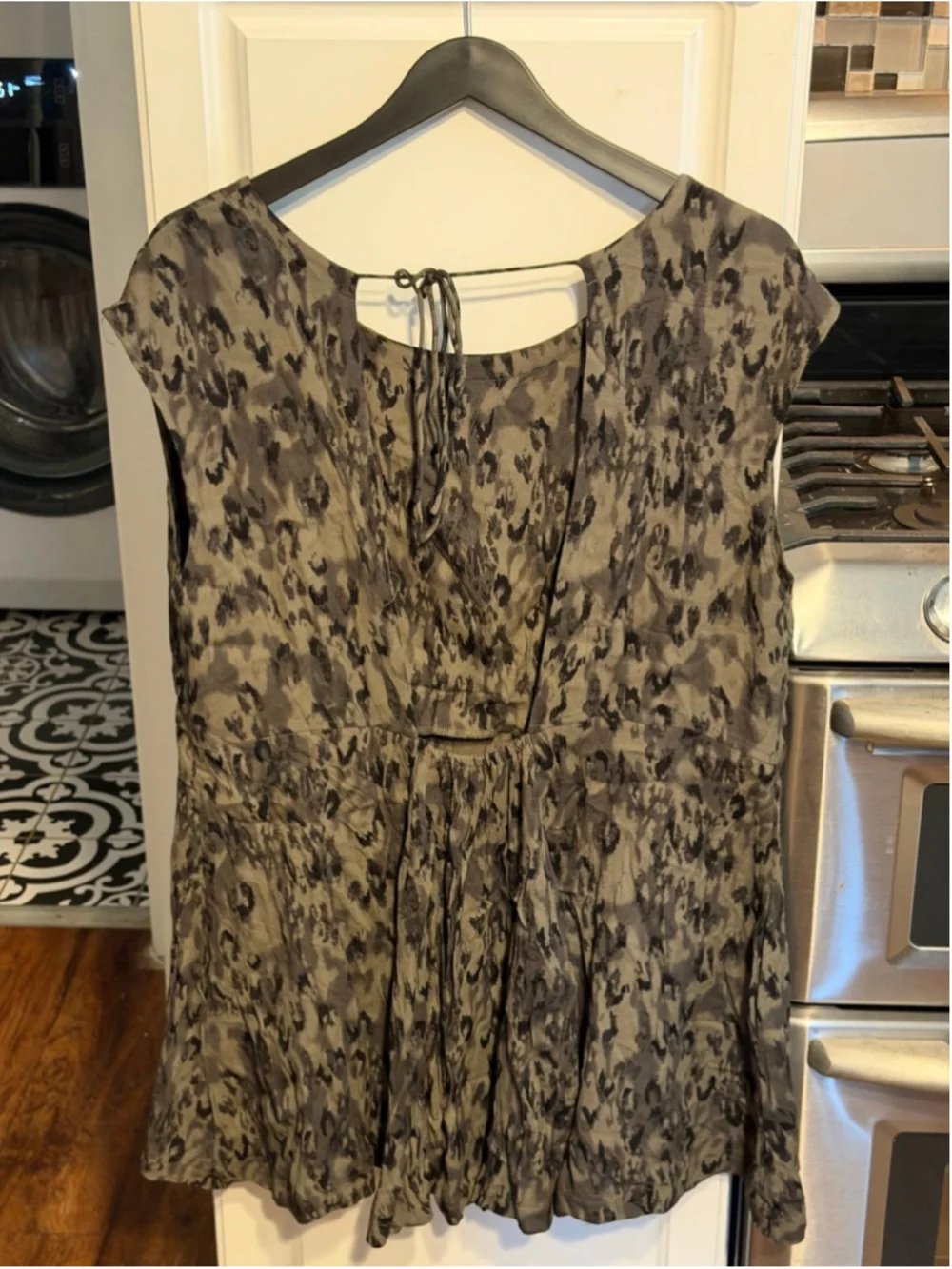 Free People Balsam Combo Fake Love Mini Dress Olive Green
